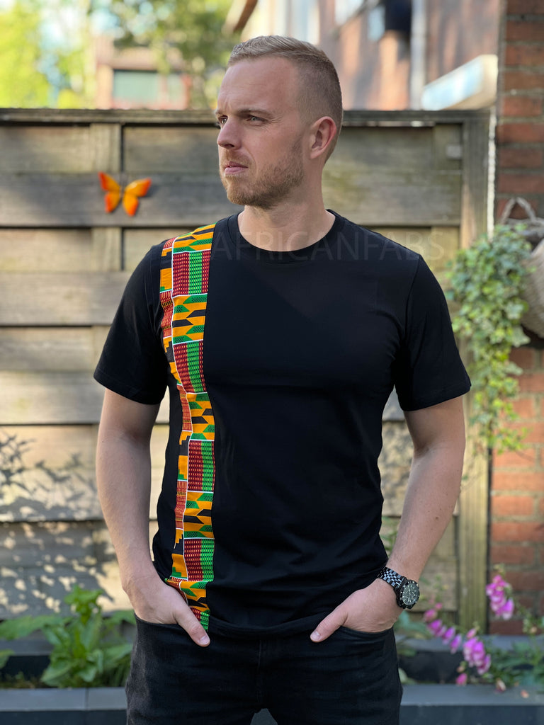 African Kente Print Mens' T-shirt (slim fit) – AfricanFabs