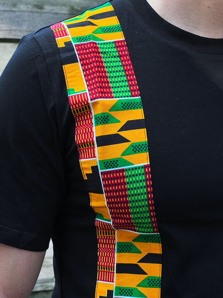 African Kente Print Mens' T-shirt (slim fit)