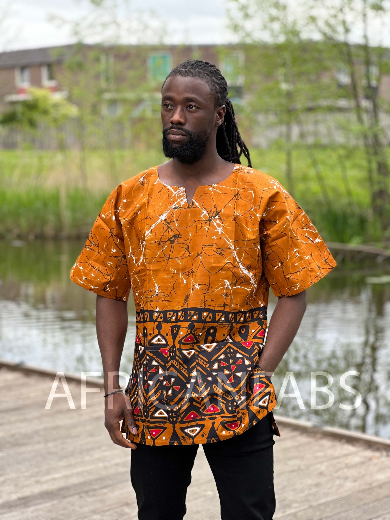 Mustard brown Dashiki Shirt / Dashiki Dress - African print top Mustard brown Dashiki Shirt / Dashiki Dress - African print top