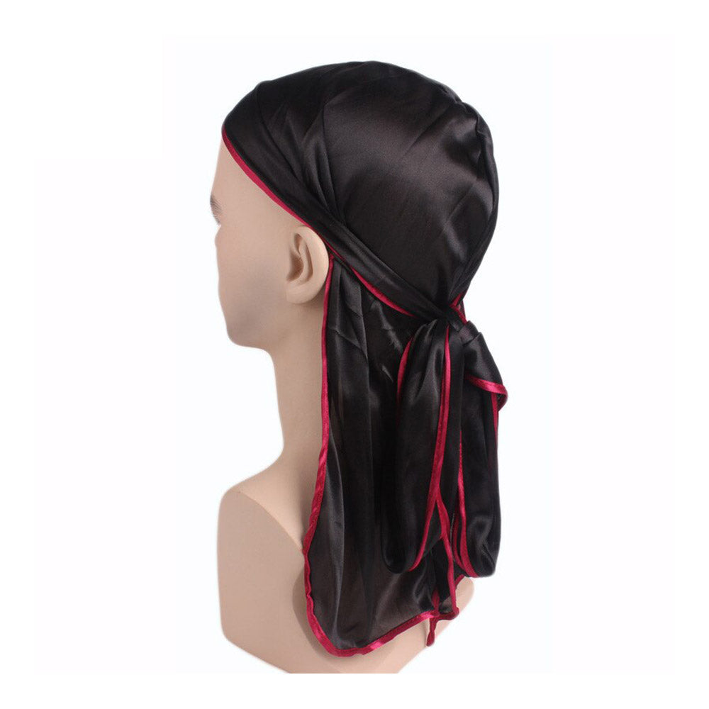Durag / Du-rag / Do-rag / Bandana - Unisex - Black with red edge ...
