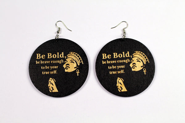 African black wooden earrings  | BE BOLD