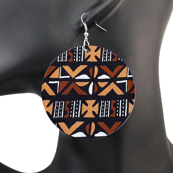 Brown mud - African inspired earrings