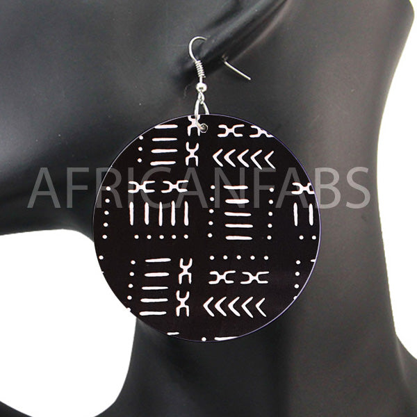 Black / white mud cloth / bogolan | African inspired earrings