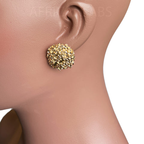 Chunky Metal Geometric Earrings / Gold