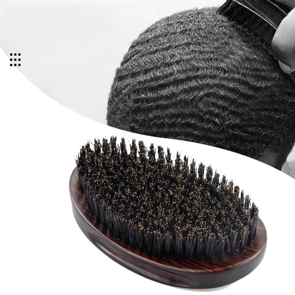 Wave Brush - 360 Waves Curved wave brush for hairstyle durag cap - Black - Unisex