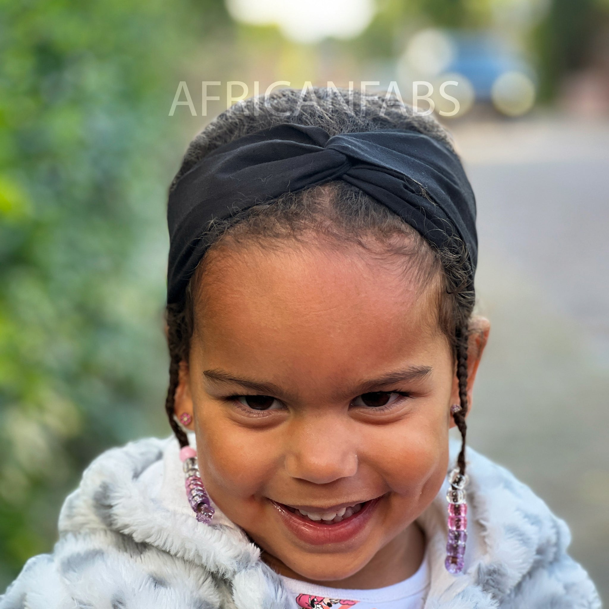 African print Headband - Kids - Hair Accessories - Black