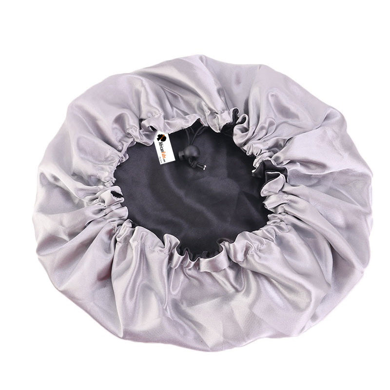 Black Color Satin Bonnet – MoorDrip