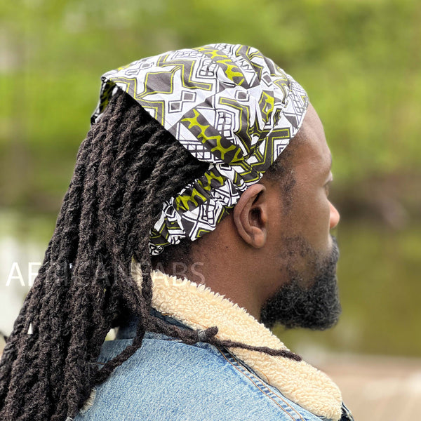 African print Headband - Unisex Adults - Hair Accessories - White / green