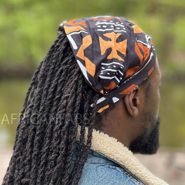 African print Headband - Unisex Adults - Hair Accessories - Brown bogolan