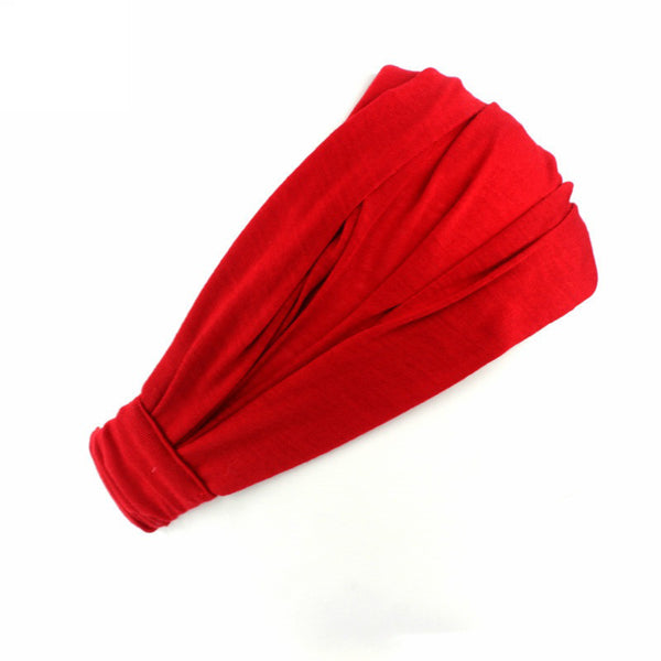 Red Hairband / Headband - Stretch Fabric - Yoga / Sports / Casual - Unisex Adults