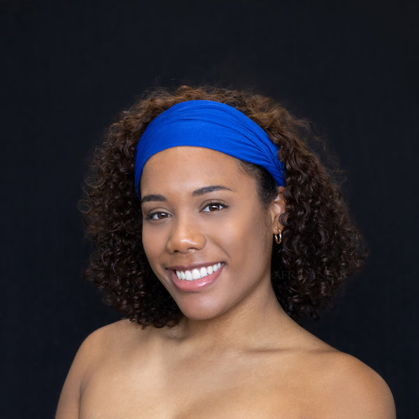 Blue Hairband / Headband - Stretch Fabric - Yoga / Sports / Casual - Unisex Adults