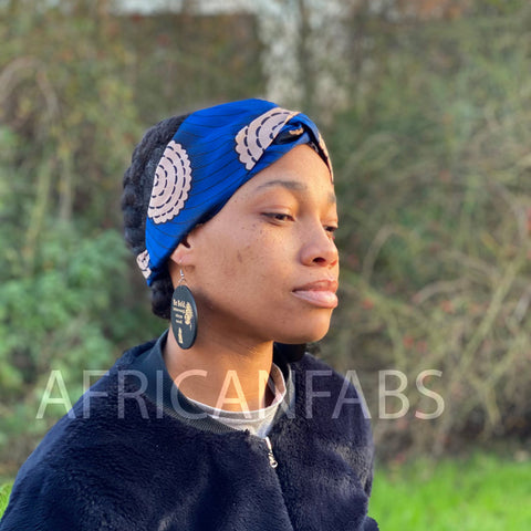 African print Headband - Adults - Hair Accessories - Blue