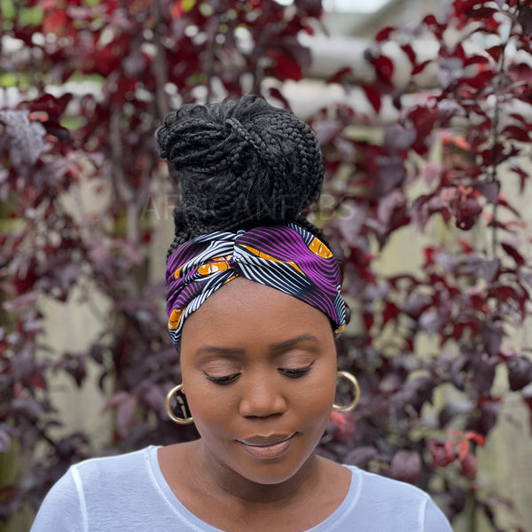 African print Headband - Adults - Hair Accessories - Purple tangle