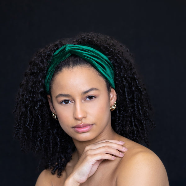 Green Headband Velvet - Adults - Hair Accessories