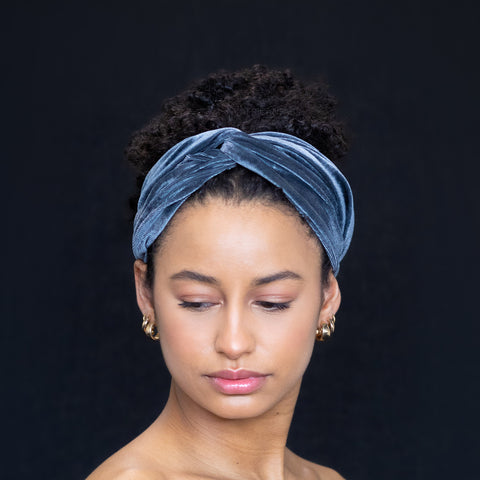 Grey Headband Velvet - Adults - Hair Accessories