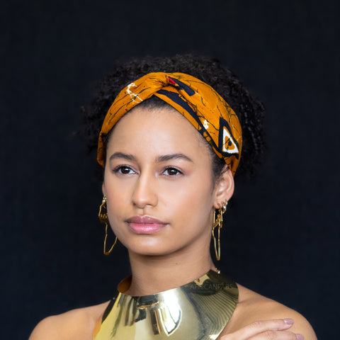 African print Headband - Adults - Hair Accessories - Mustardbrown Kampala