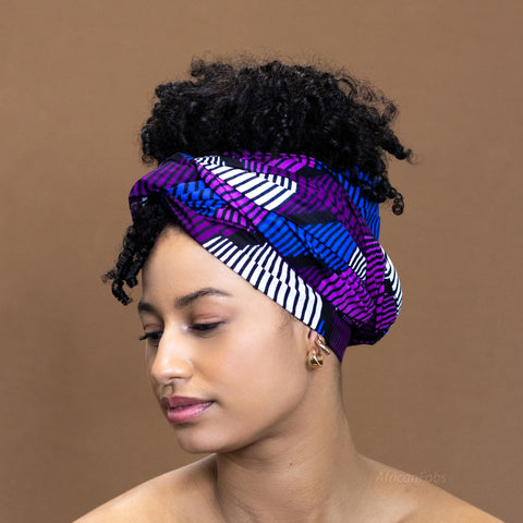 African Purple Swirl  headwrap