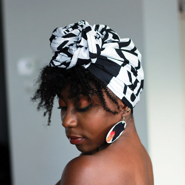 African black / white samakaka / samacaca headwrap