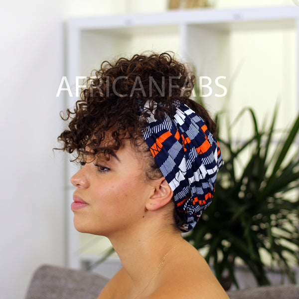 African headwrap - Orange trails
