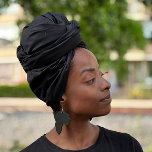 Black solid color - headwrap
