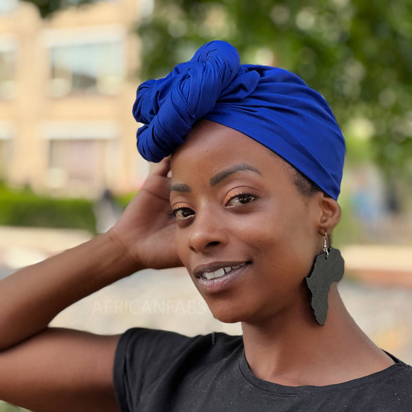 Blue solid color - headwrap