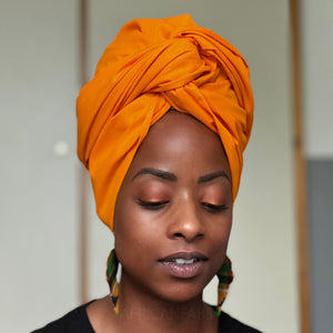 Orange Yellow solid color - headwrap