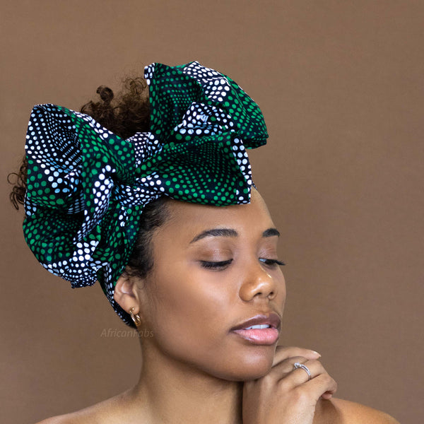 African Green diamonds headwrap
