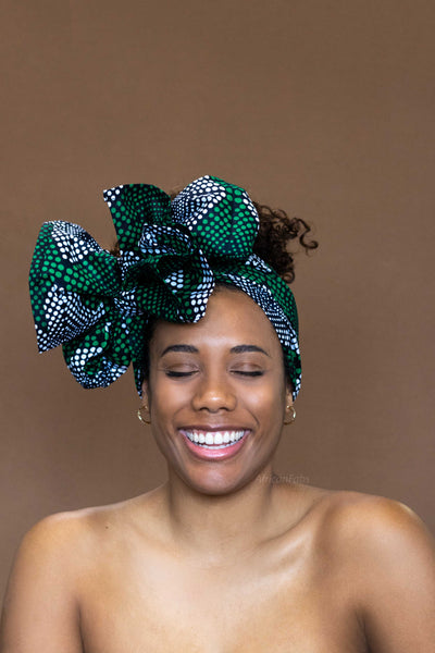 African Green diamonds headwrap