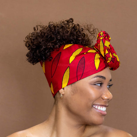 African Red / Yellow sunburst headwrap