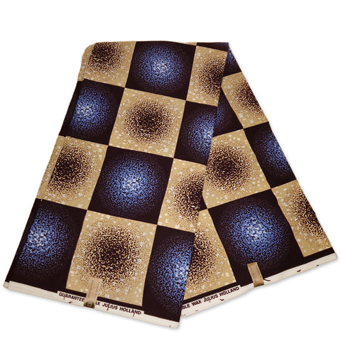 African Wax print fabric - Blue Galaxy