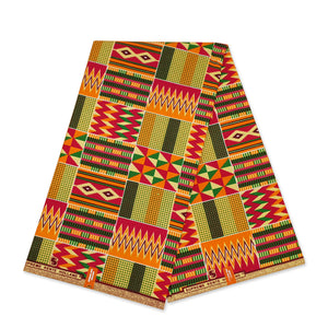 African Ghana / Kente print fabric KT-3084