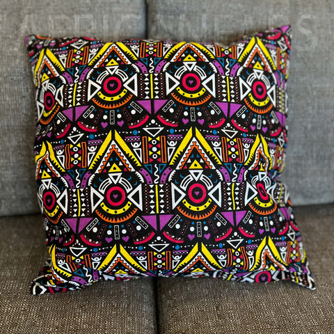 African pillow cover | Multicolor tribal - Decorative pillow 45x45cm - 100% Cotton