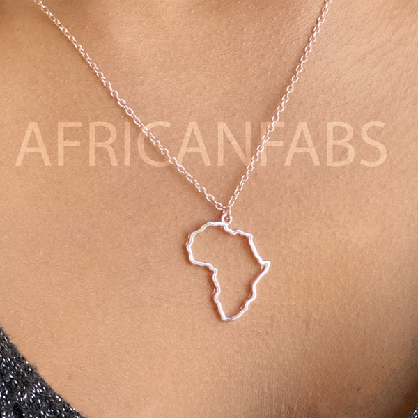 Necklace / pendant - African continent - Rose Gold
