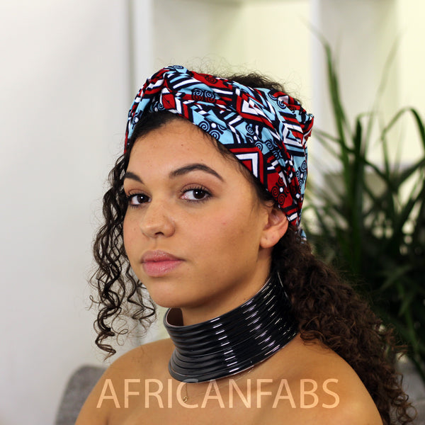 African Style Choker / Black High Necklace - Black