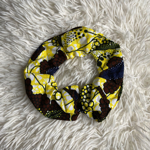 African print Scrunchie - XL Hair Accessories - Yellow