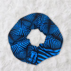 African print Scrunchie - XL Hair Accessories - Blue