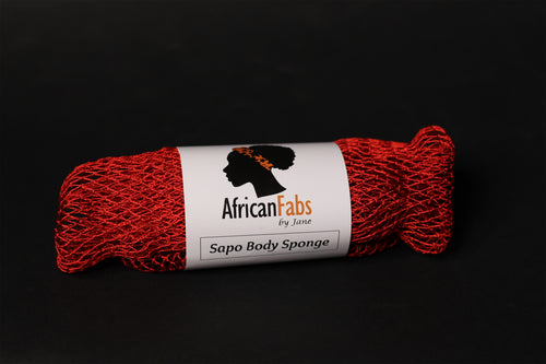 African net sponge / African exfoliating net / Sapo sponge - Red