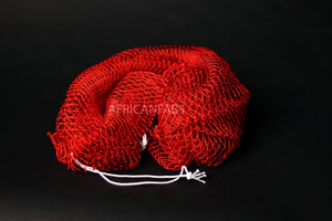 African net sponge / African exfoliating net / Sapo sponge - Red