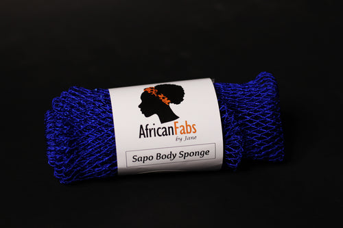 African net sponge / African exfoliating net / Sapo sponge - Blue