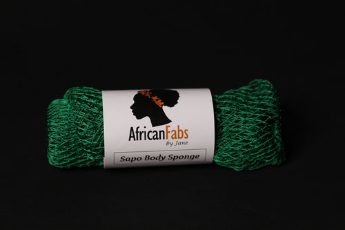 African net sponge / African exfoliating net / Sapo sponge - Green