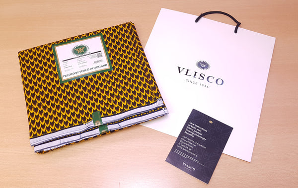 VLISCO Hollandais Wax print fabric - BRONZE BANGA NUT