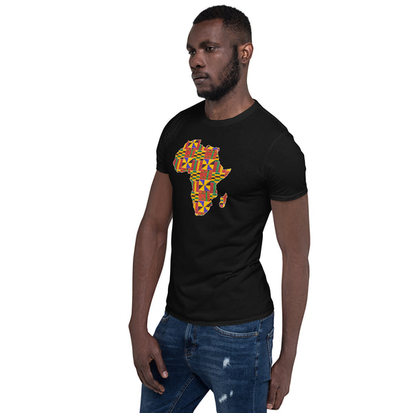 T-shirt Unisex - African continent in kente print D001 (Multiple colors)