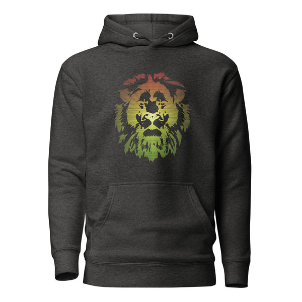 Hoodie - Unisex - Lion Head in Pan African colors D021 (Hoodie in multiple colors)